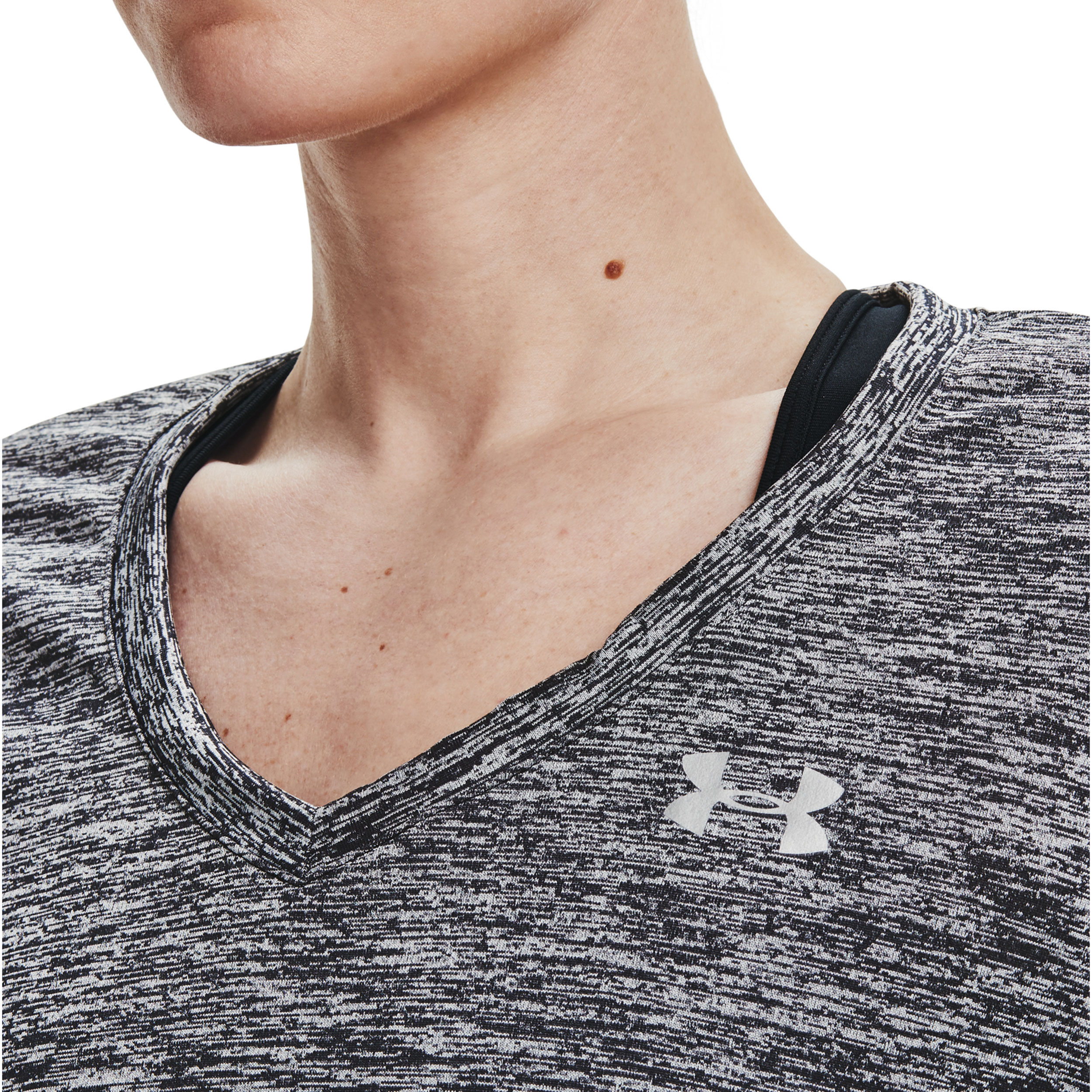 Under Armour Tech Twist T Shirt Damen Dunkelgrau Schwarz online kaufen Tennis Point DE