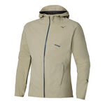 Mizuno Laufjacke Mizuno Tech Light Hooded Laufjacke Herren - beige