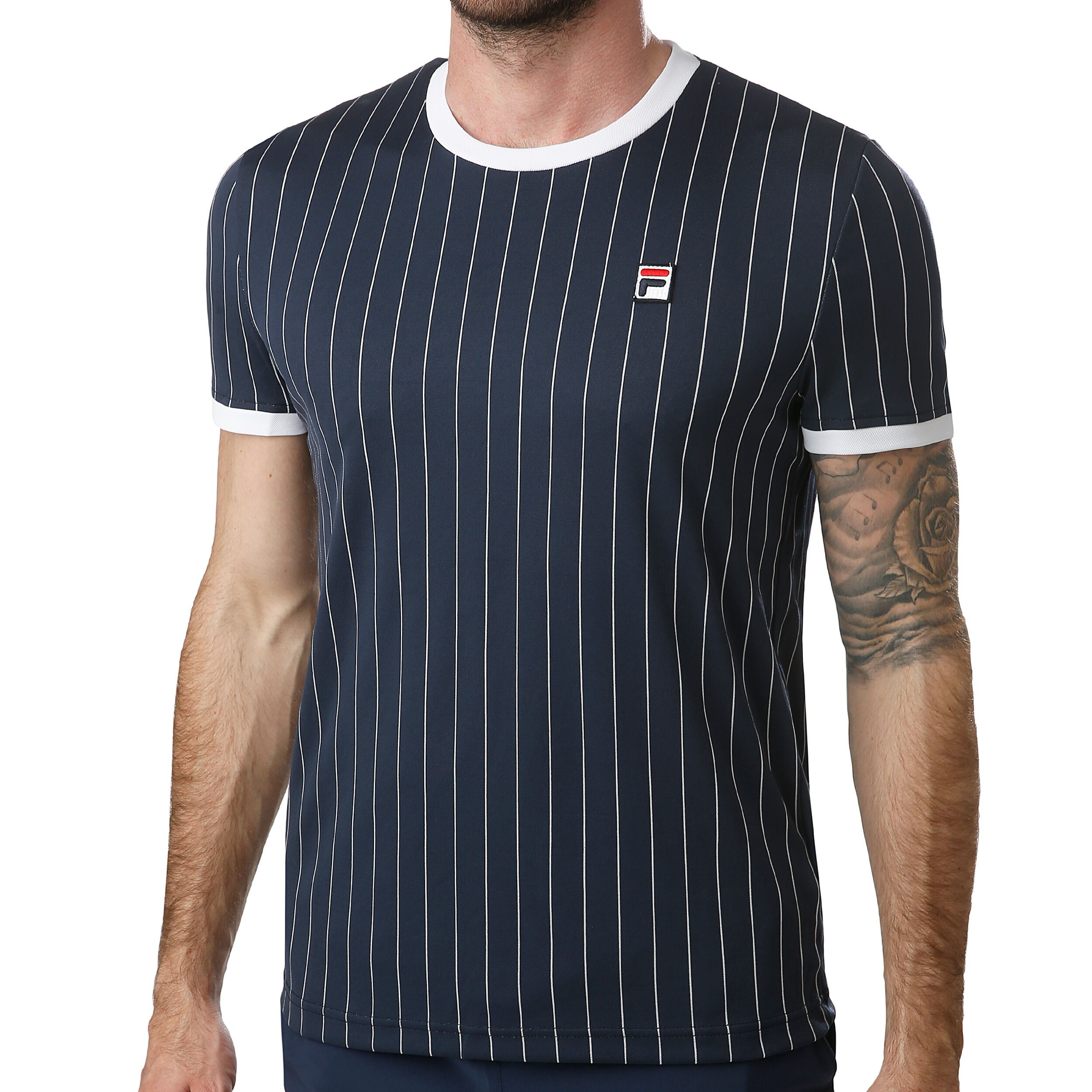 Fila stripes t shirt clearance