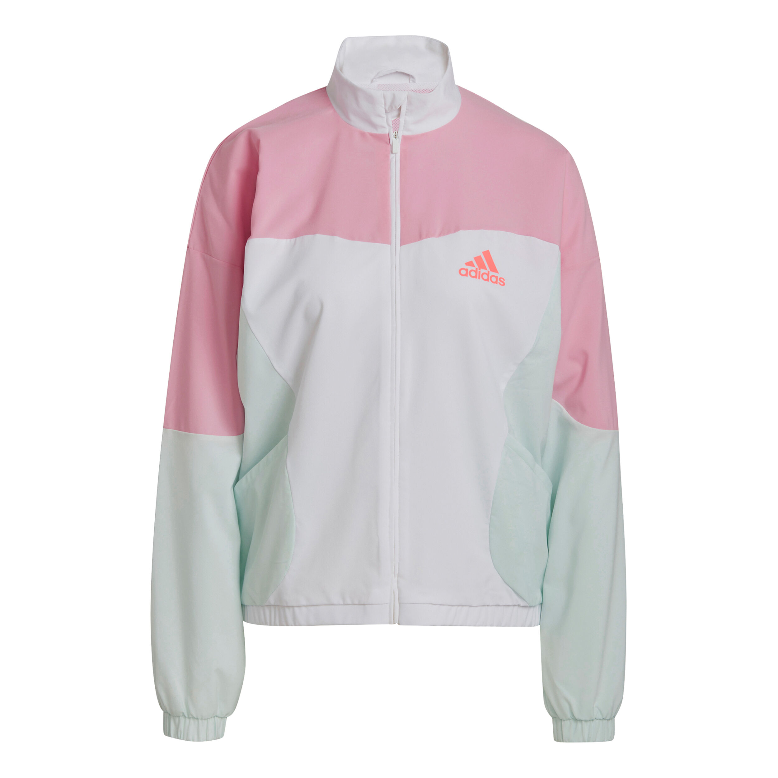 Color Block Woven Trainingsjacke Damen Mehrfarbig