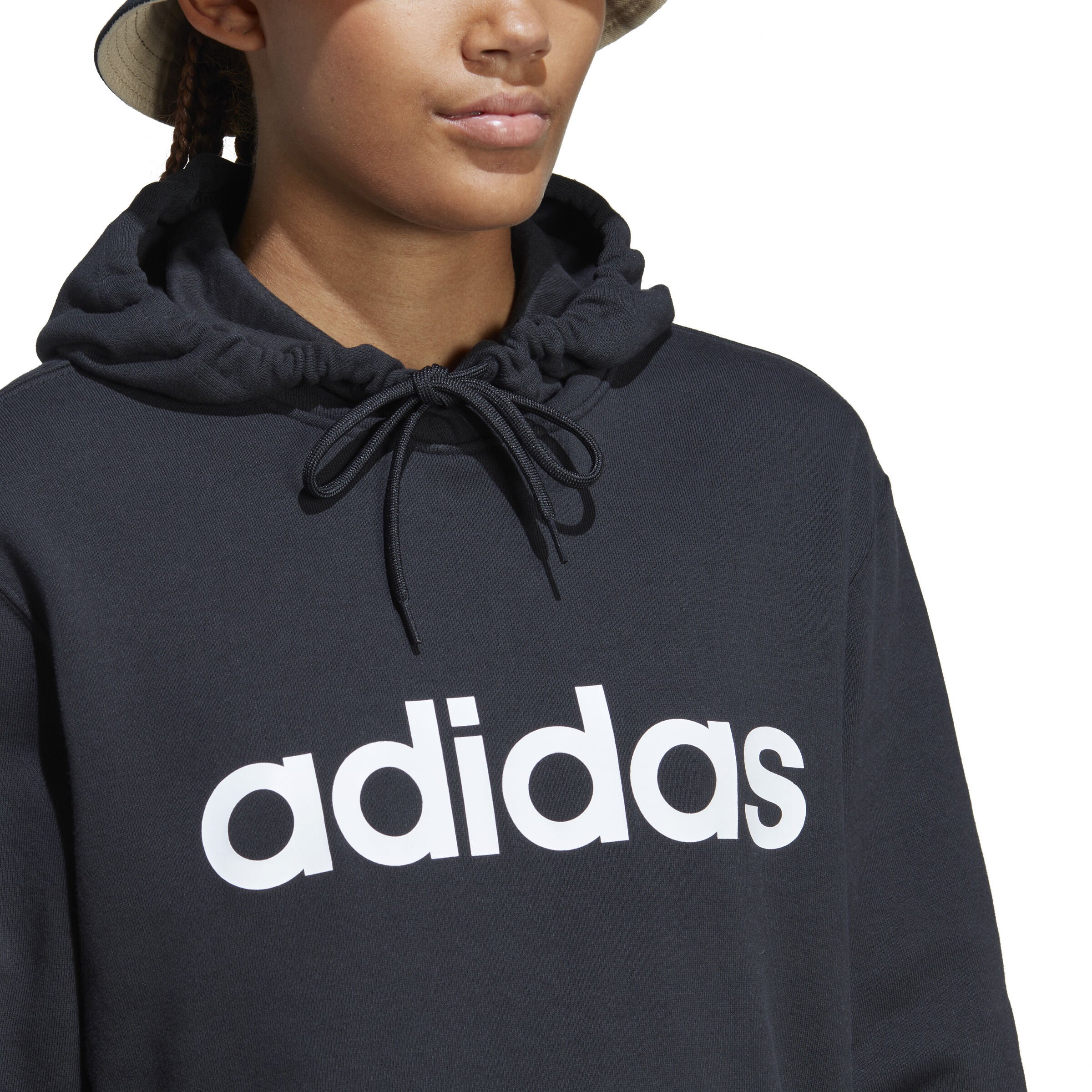 adidas Essentials Linear Hoody Damen Schwarz WeiB online kaufen Tennis Point DE