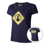 Quiet Please Bekleidung Quiet Please Australia Road Sign T-Shirt Damen - dunkelblau, gelb