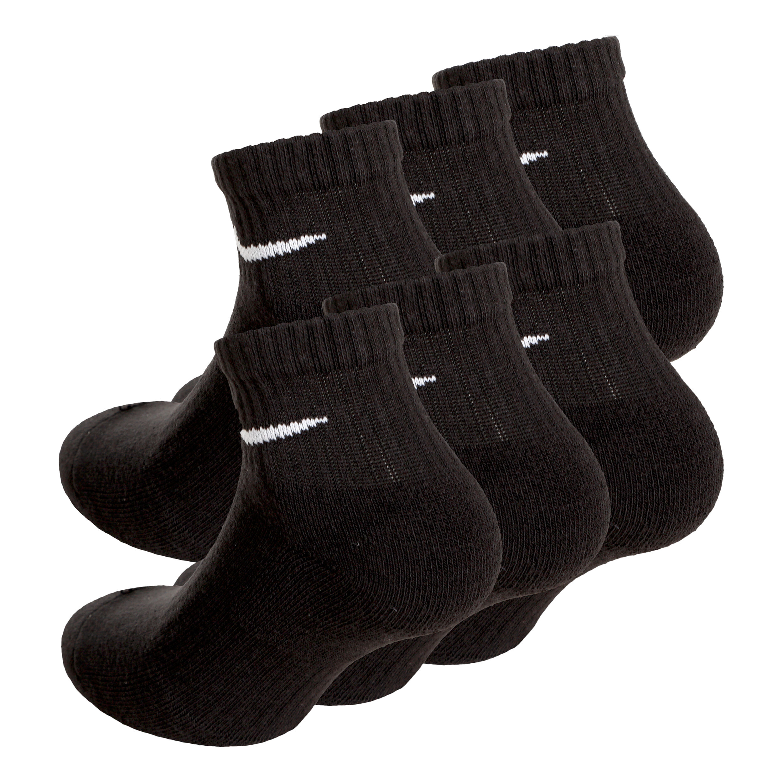 Everyday Cushioned Ankle Sportsocken 6er Pack Schwarz