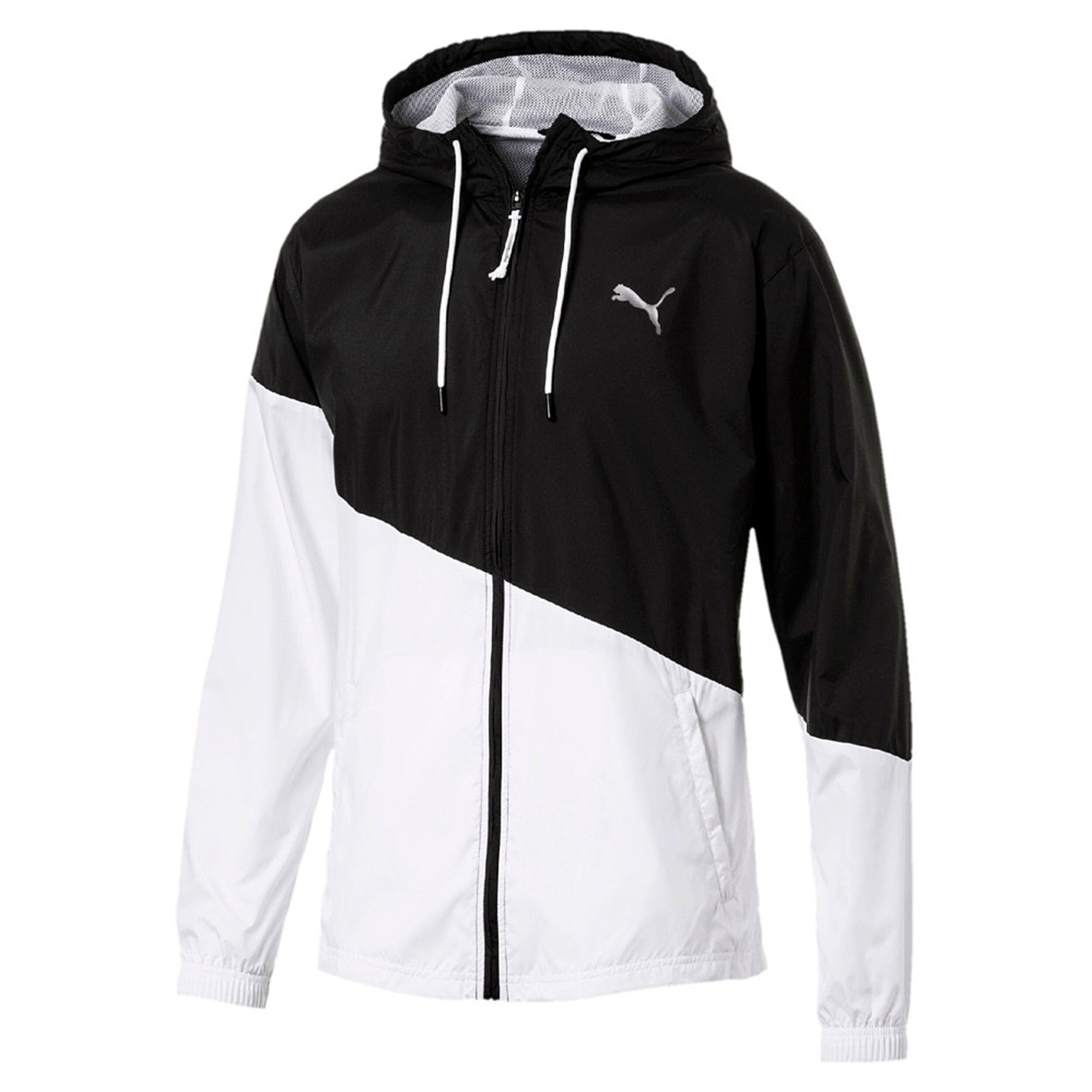 A.C.E. Windbreaker Trainingsjacke Herren Schwarz WeiB