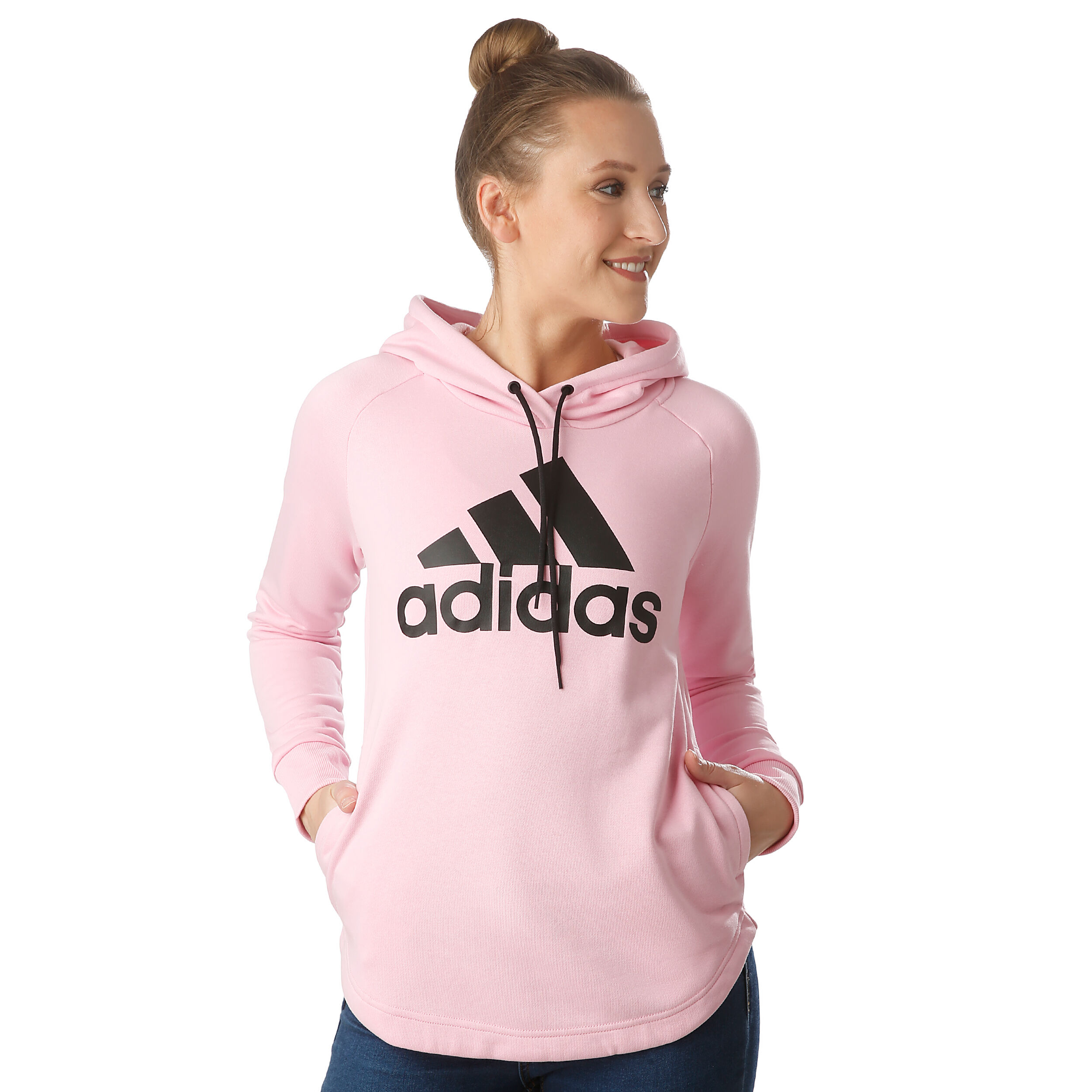 Must Have Badge Of Sport Over Head Hoody Damen Rosa Schwarz