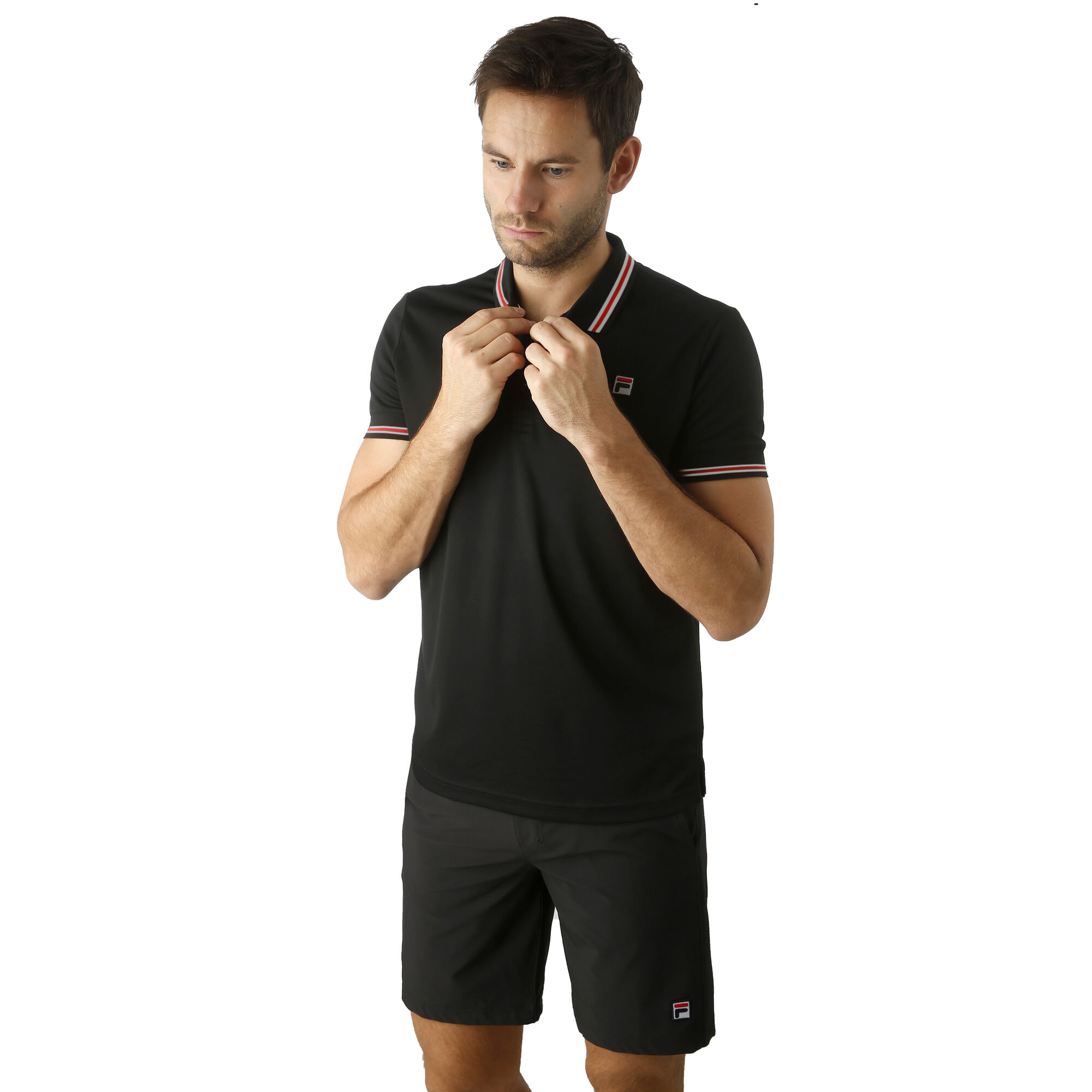 Fila Piro Polo Herren Schwarz, Rot online kaufen | Tennis Point DE