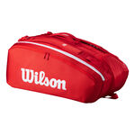 Wilson Wilson Tour Super Tour Schl&auml;gertasche 15er-Rot,Wei&szlig;
