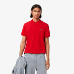 Lacoste Bekleidung Lacoste Ribbed Collar Polo Polo Herren - rot