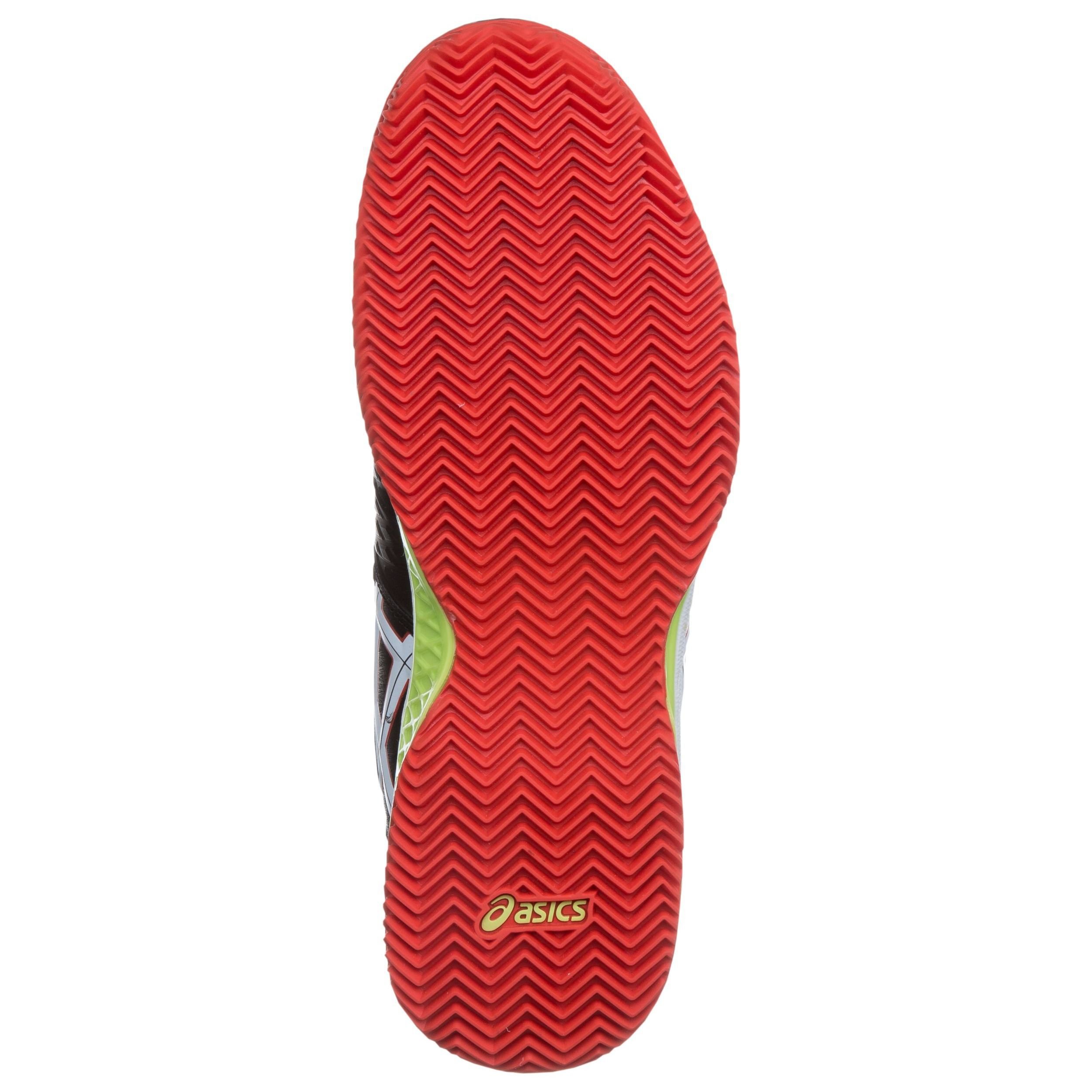Gel Resolution 6 Clay Sandplatzschuh Herren Schwarz WeiB