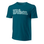 Wilson Bekleidung Wilson Script Eco Slimfit T-Shirt Herren - petrol, 