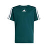 Essentials 3Stripes T-Shirt Jungen-Dunkelgr&uuml;n,Wei&szlig;