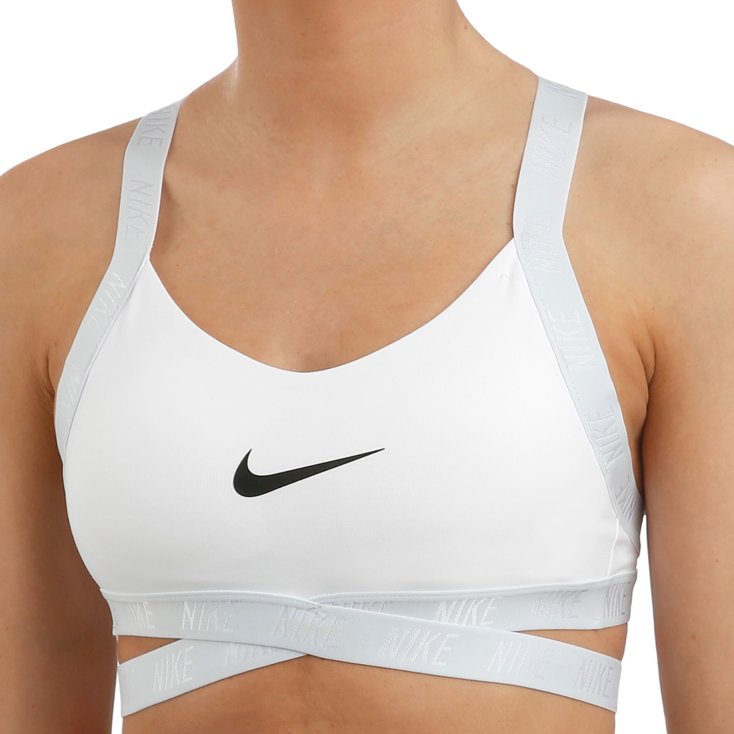 Nike Indy Logo Sport BH Damen Wei Hellgrau online kaufen