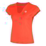 BIDI BADU Tennisbekleidung BIDI BADU Hey Laguna V-Neck T-Shirt Damen-koralle