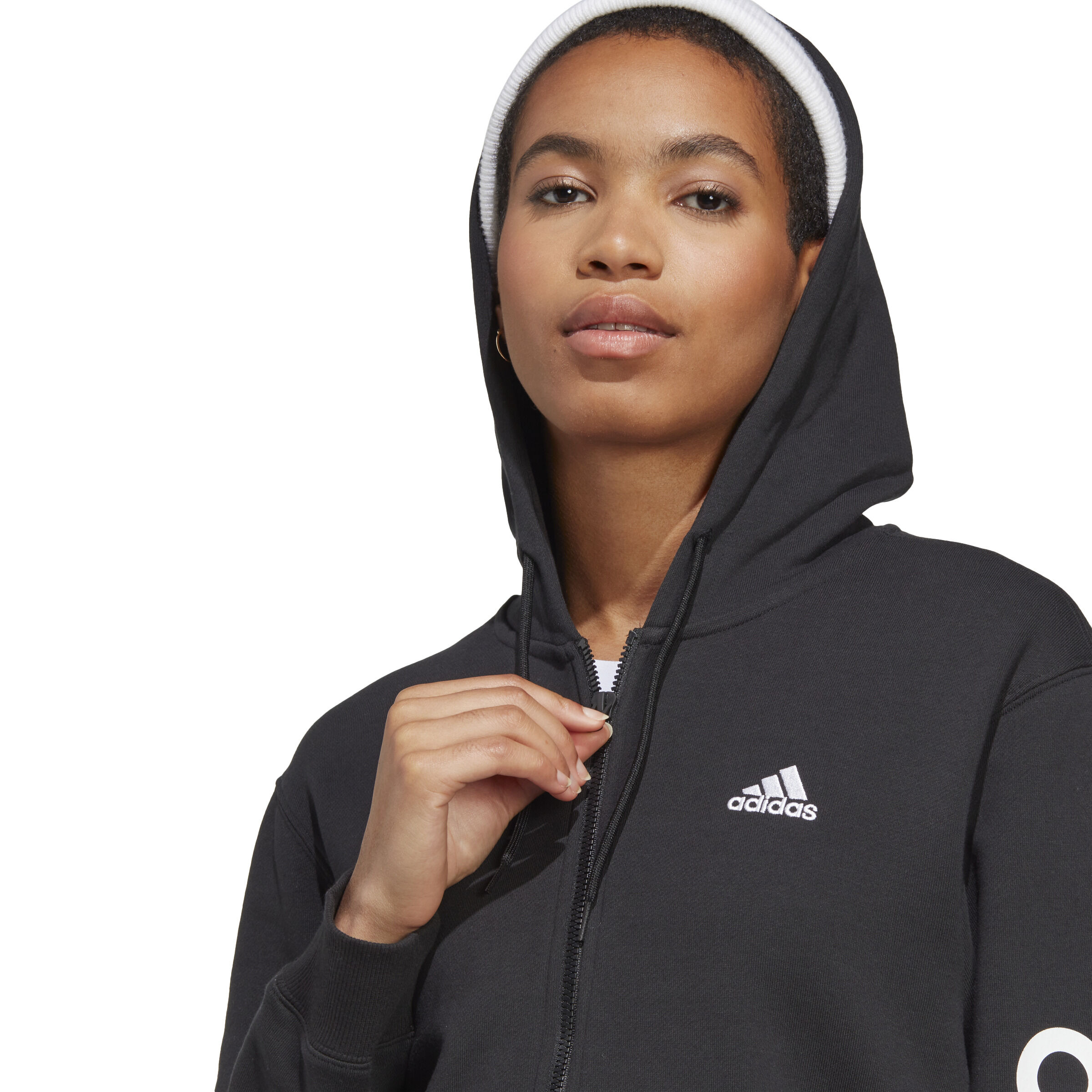 Adidas linear full zip hoodie clearance