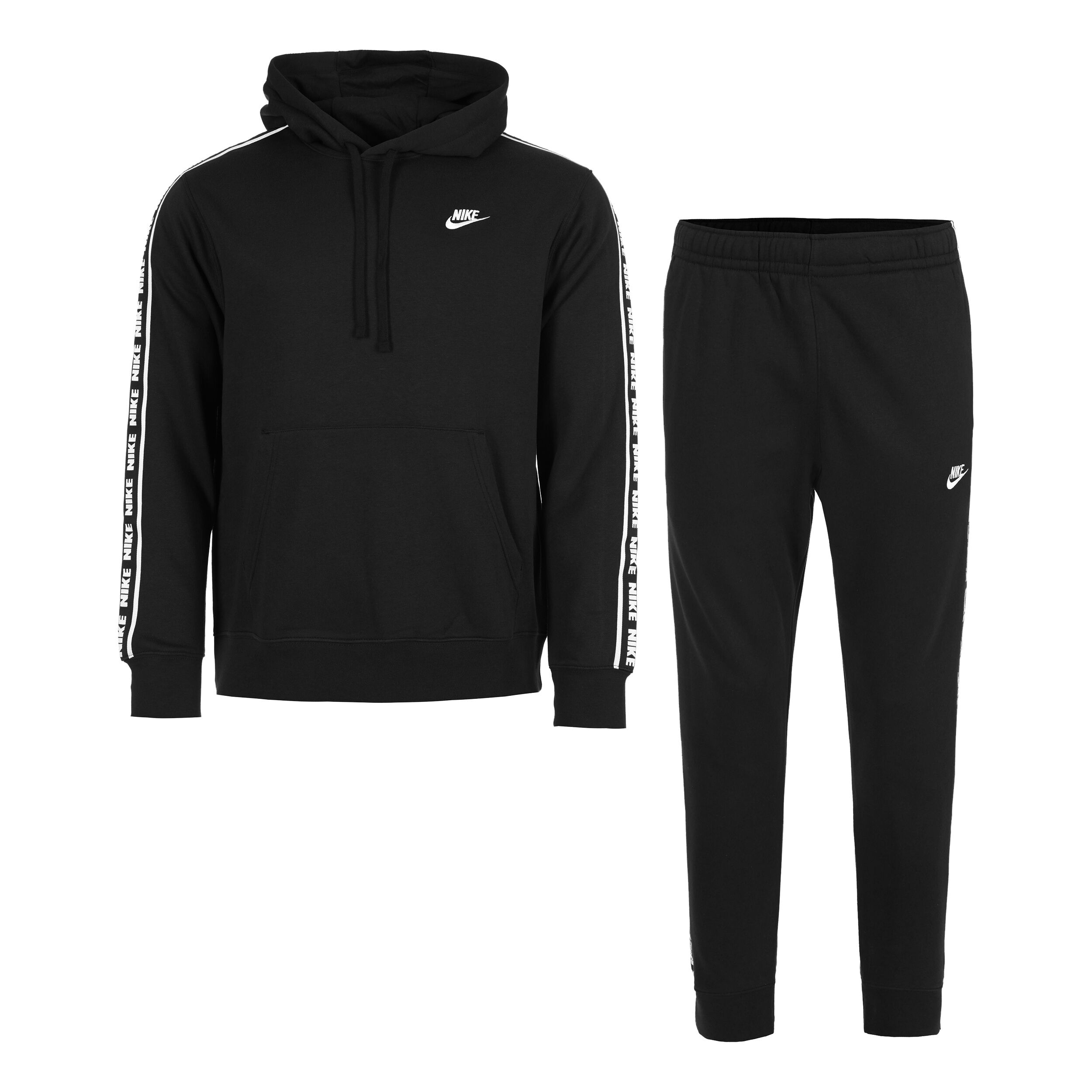 Nike Club Fleece GX Trainingsanzug Herren Schwarz WeiB online kaufen Tennis Point DE