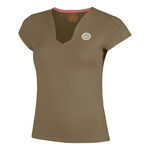 BIDI BADU Bekleidung BIDI BADU Spectrum V-Neck T-Shirt Damen-Braun