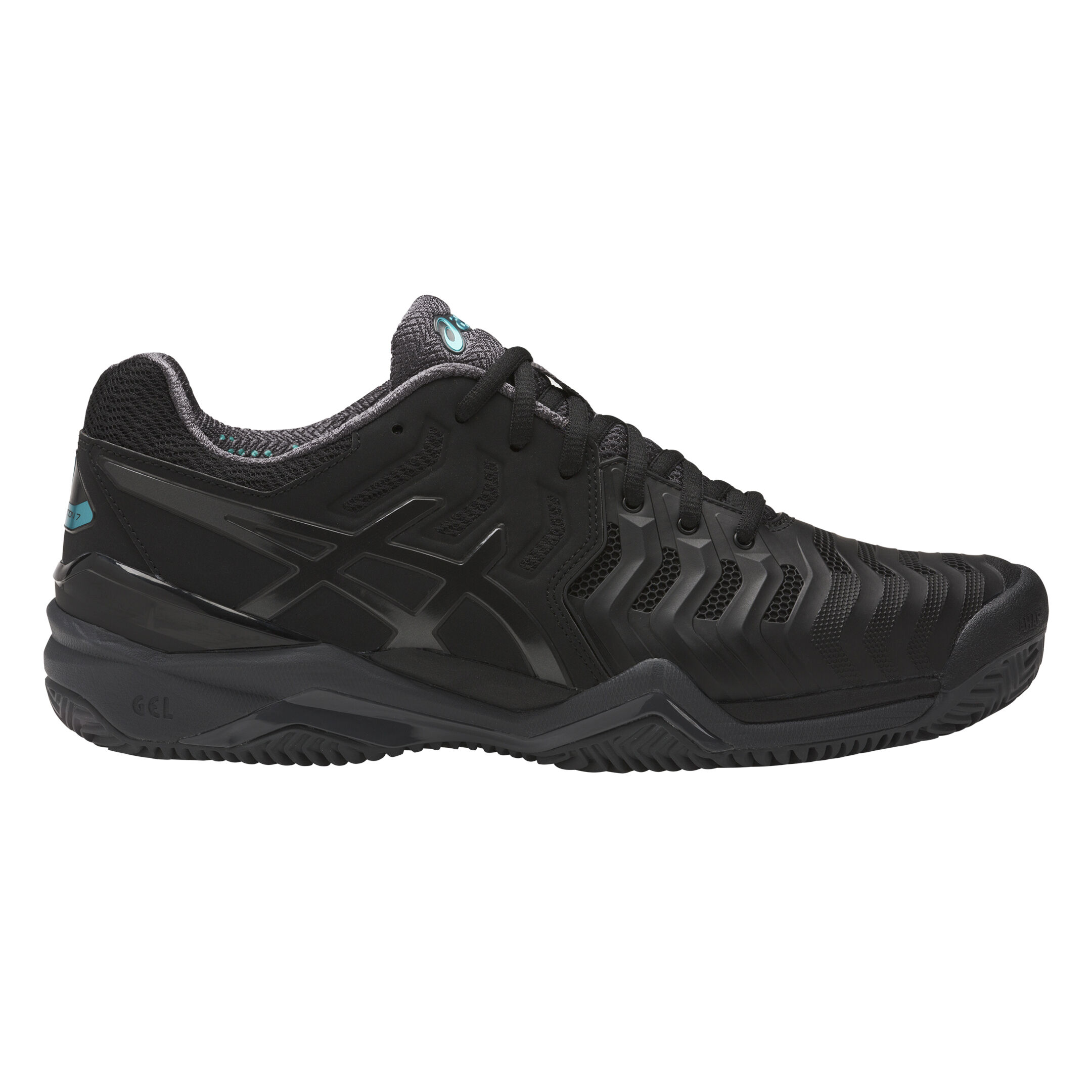 ASICS Gel Resolution 7 Clay Sandplatzschuh Herren Schwarz Dunkelgrau online kaufen Tennis Point DE