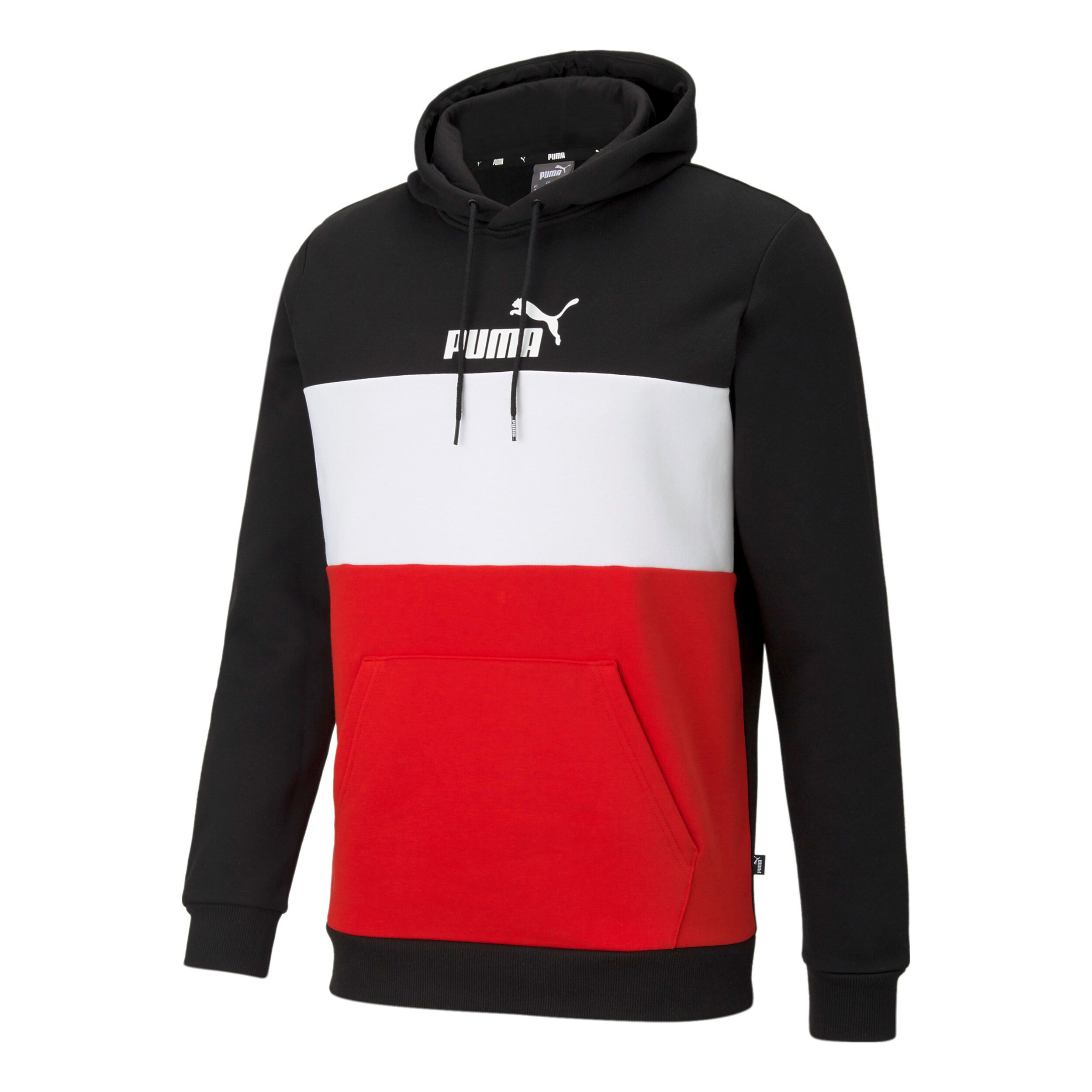 Essential Colorblock Hoody Herren Schwarz Rot