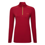 Ronhill Bekleidung Ronhill Core Thermal 1/2 Zip Laufshirt Damen-Rot