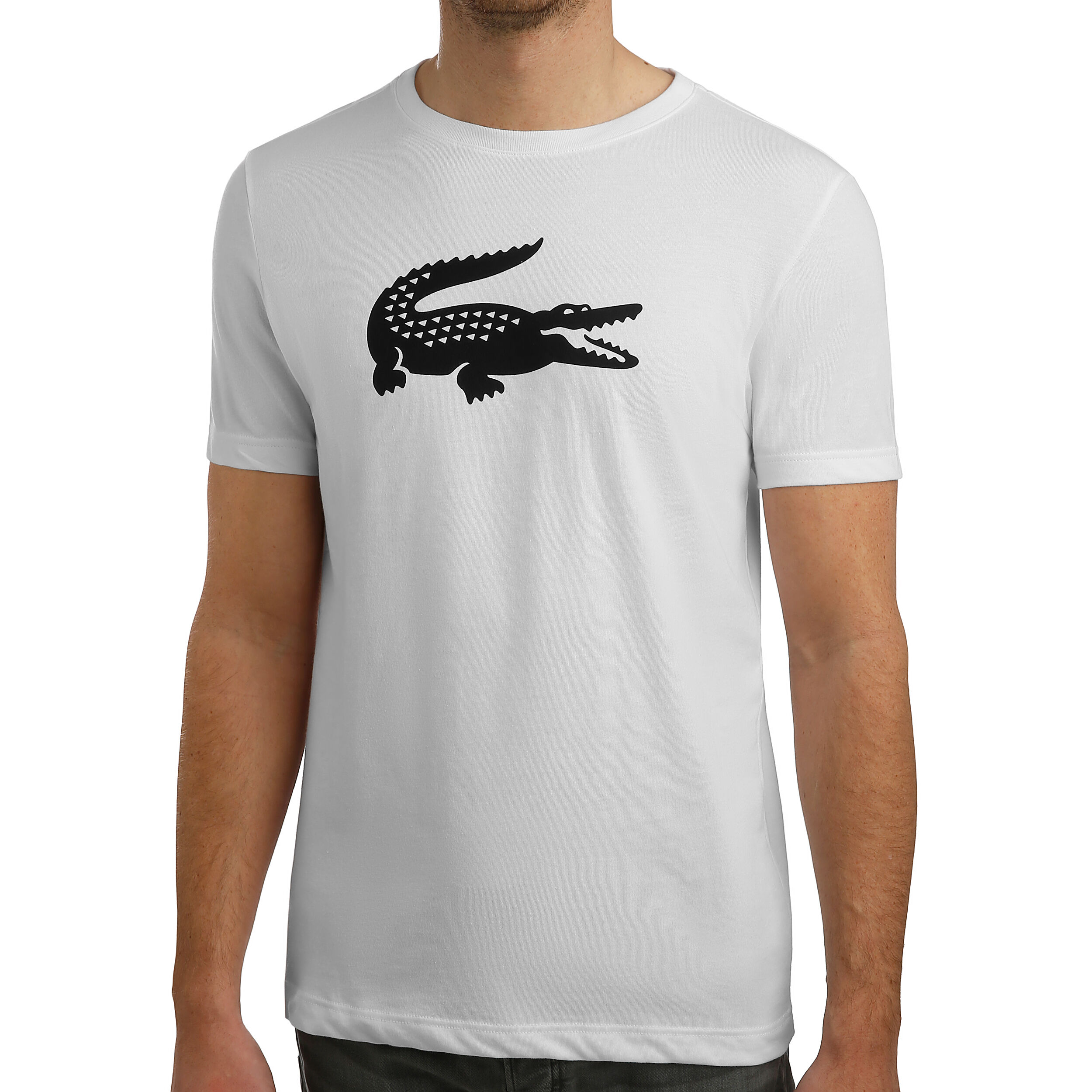 Logo T Shirt Herren WeiB Schwarz