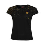 BIDI BADU Bekleidung BIDI BADU Paris 2024 Junior Capsleeve T-Shirt Mädchen - schwarz, gold