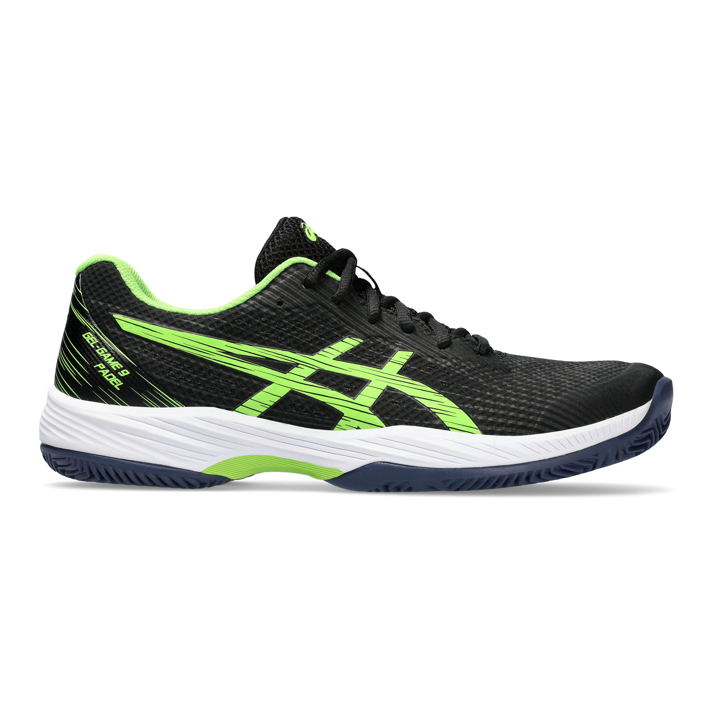 Gel Game 9 Padelschuh Herren Schwarz Neongrun