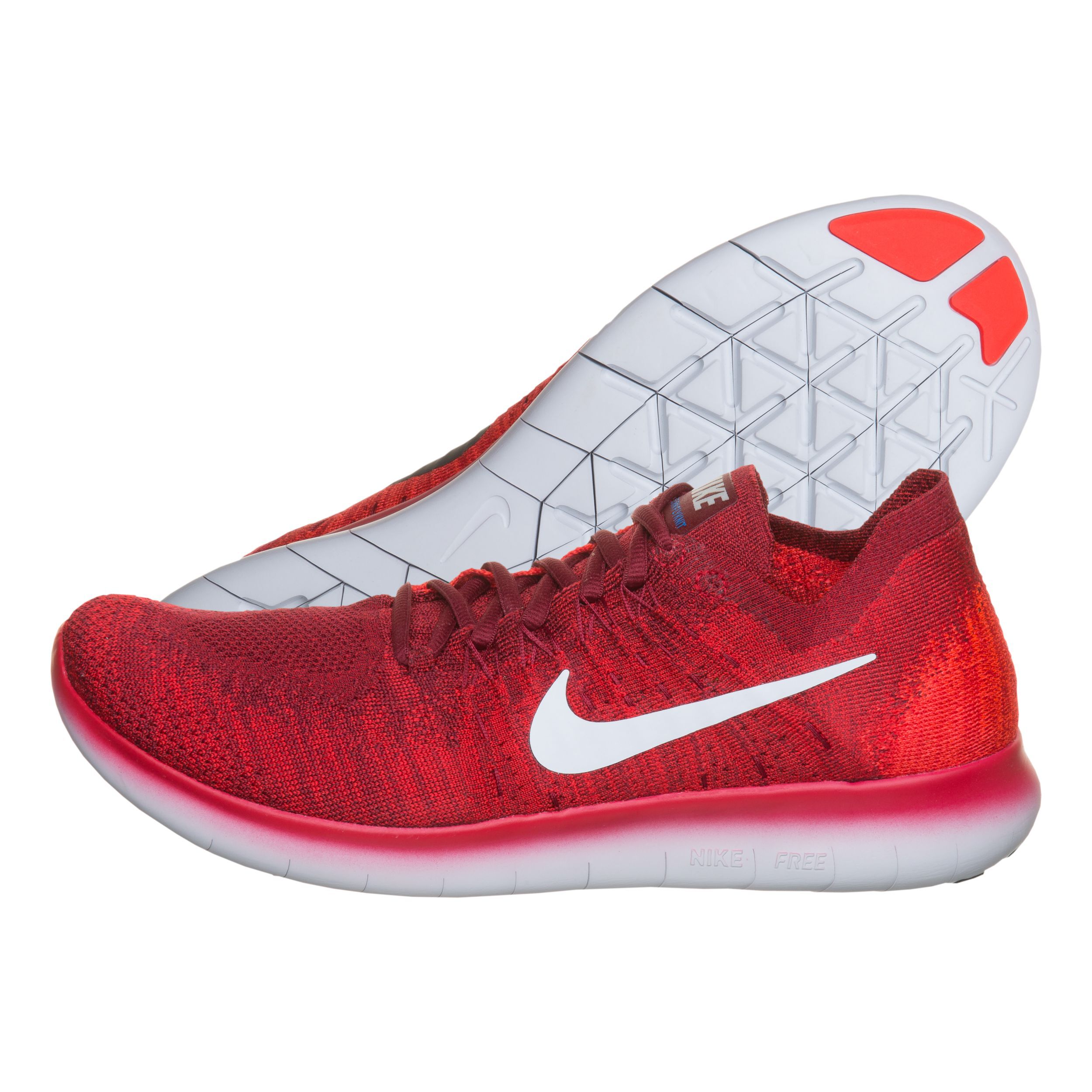 Free Run Flyknit 2017 Fitnessschuh Herren Rot Wei