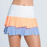 Lucky in Love Bekleidung Lucky in Love Fly Pleated 13in Rock Damen-Hellblau,Apricot