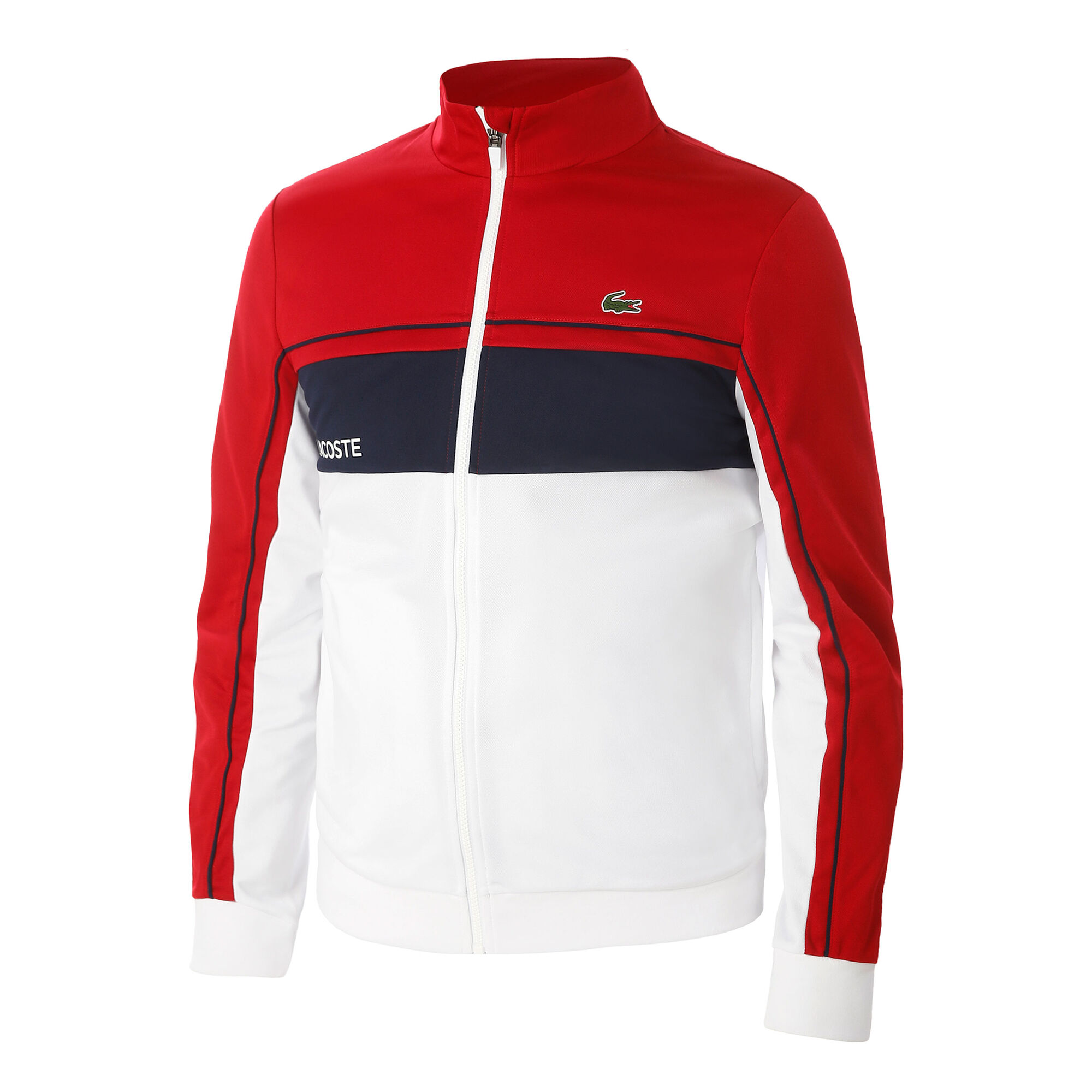 Lacoste Trainingsjacke Herren Weiß, Rot online kaufen | Tennis Point DE