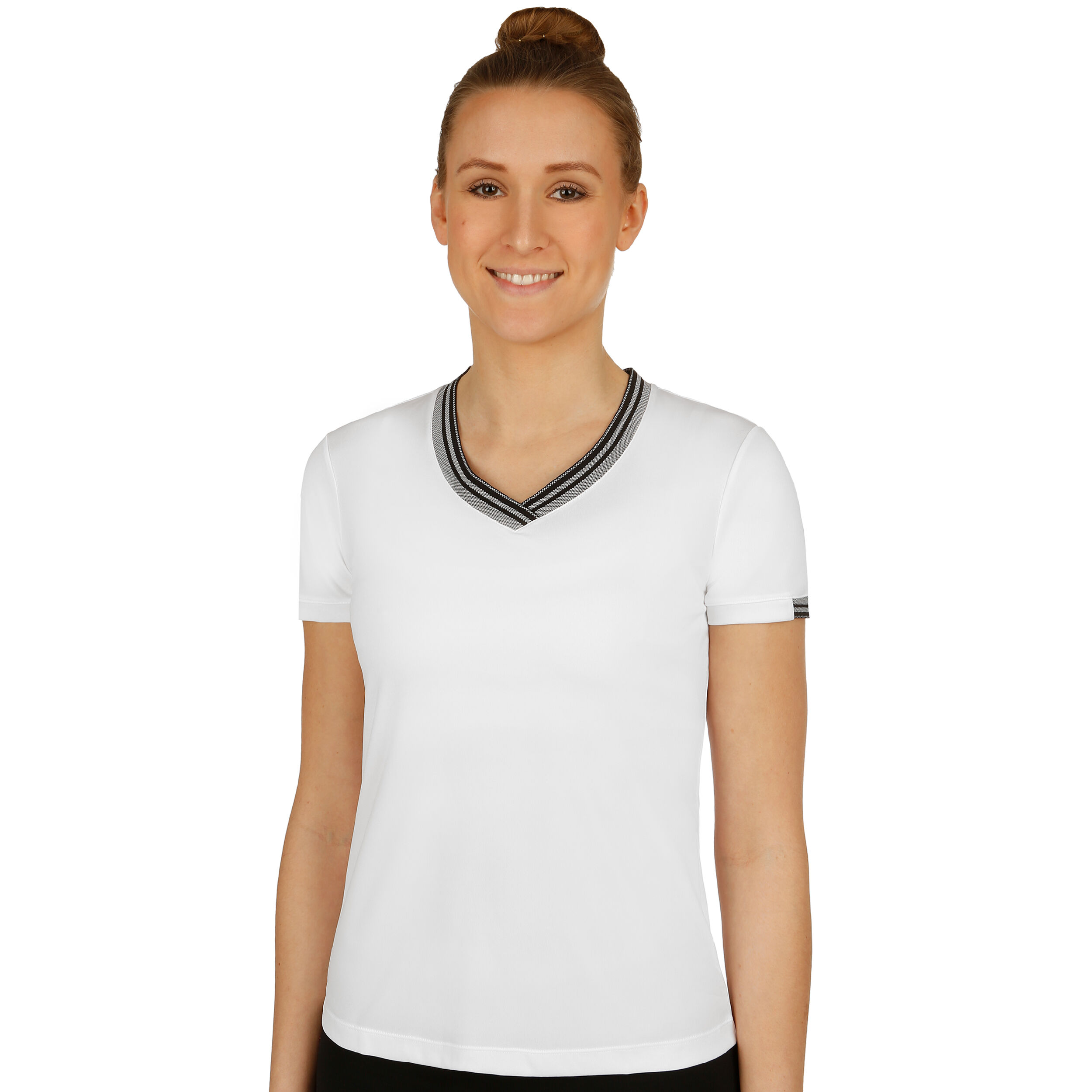 Wilson Short Sleeve V-Neck Damen Funktions-Shirt hellblau SALE statt 39,95€* 