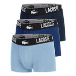 Lacoste Bekleidung Lacoste Cotton Stretch Trunk Boxer Short 3er Pack Herren-Dunkelblau