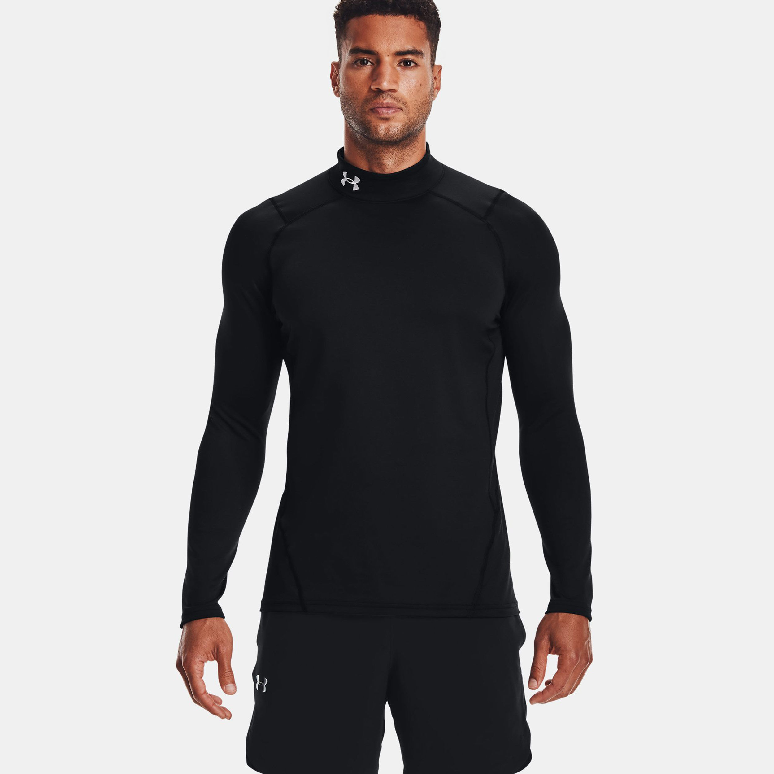 Coldgear Fitted Crew Longsleeve Herren Schwarz