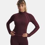 Under Armour Bekleidung Under Armour Cold Gear Textured 1/2 Zip Longsleeve Damen - grau, 