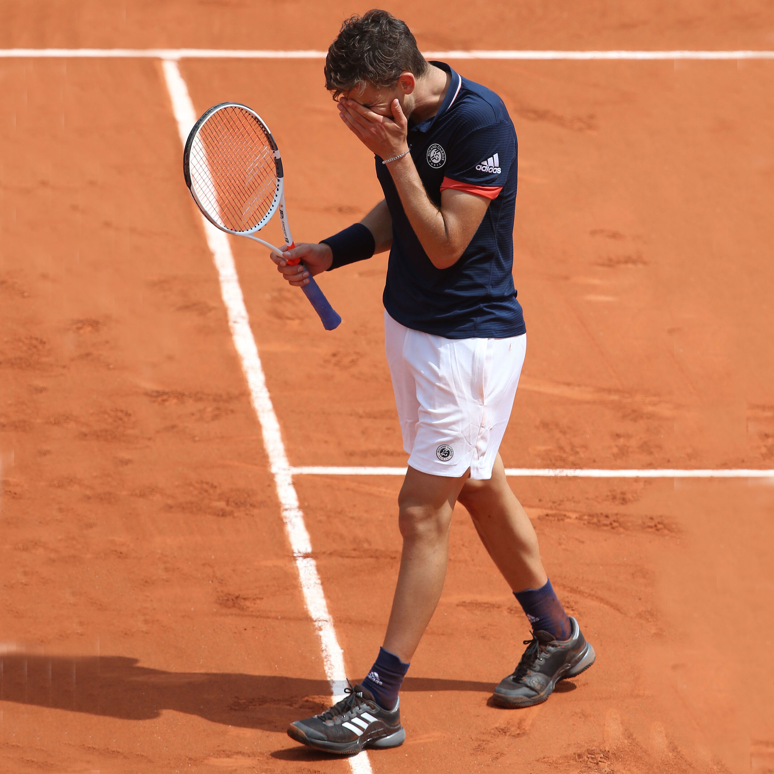 Roland Garros Shorts Herren WeiB Dunkelblau