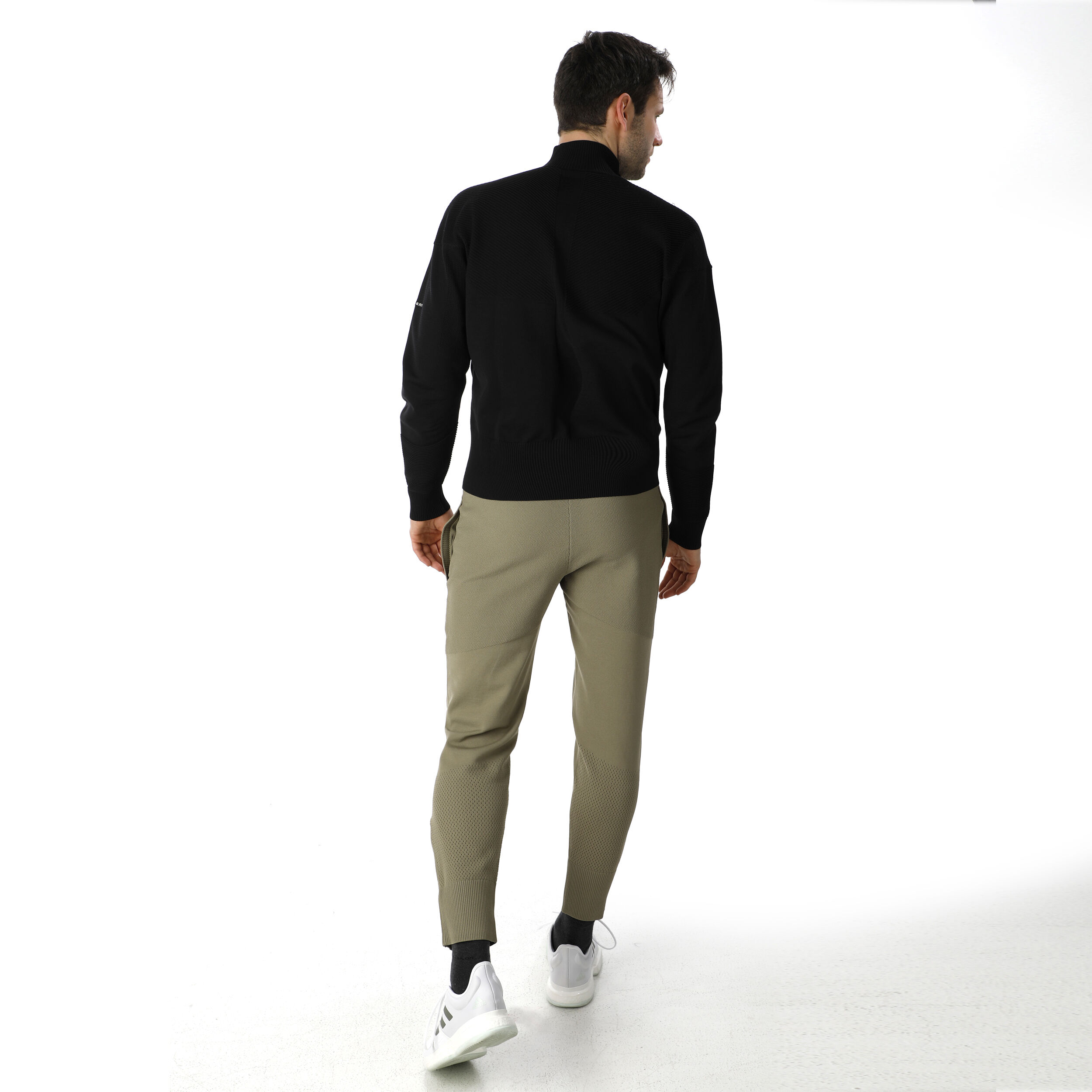 Primeknit Trainingsjacke Herren Schwarz WeiB