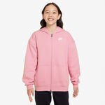 Nike Bekleidung Nike Club Fleece Oversized Full-Zip Sweatjacke Mädchen-Rosa