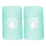 Quiet Please Tennisbekleidung Quiet Please Long Schweißband 2er Pack Unisex - türkis, weiß