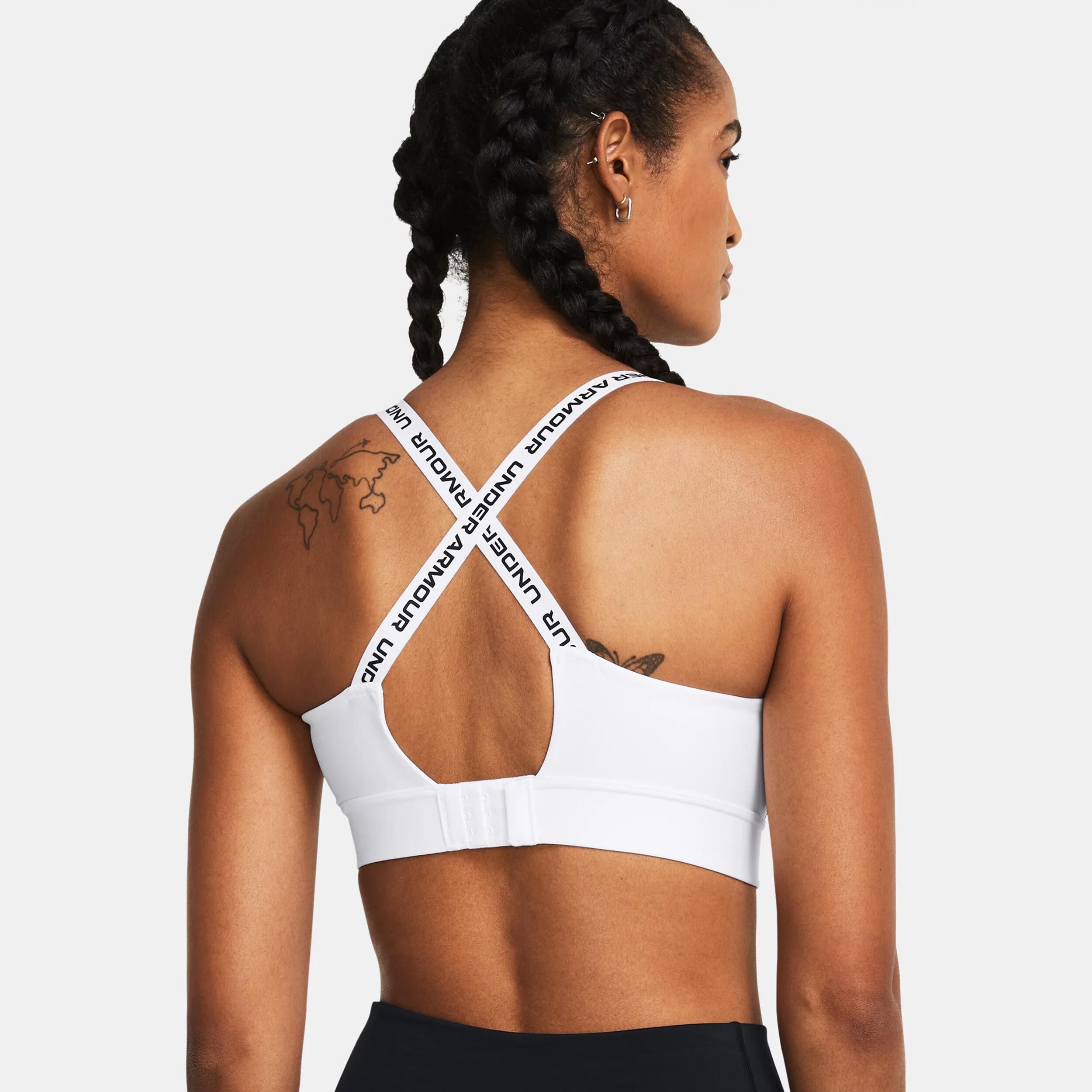 Under armour white sports bra sale