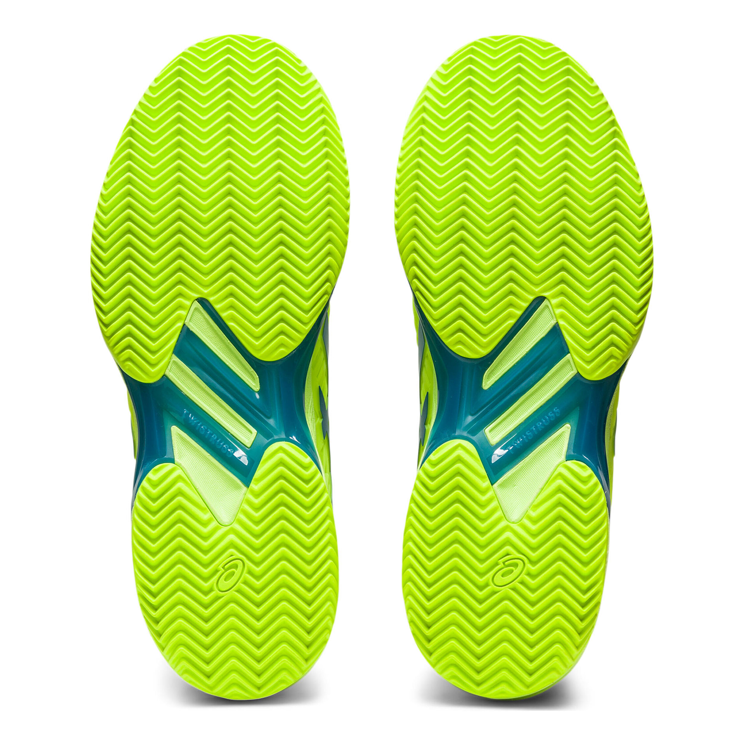 ASICS Solution Speed FF 2 Sandplatzschuh Damen Neongrun Blau online kaufen Tennis Point DE