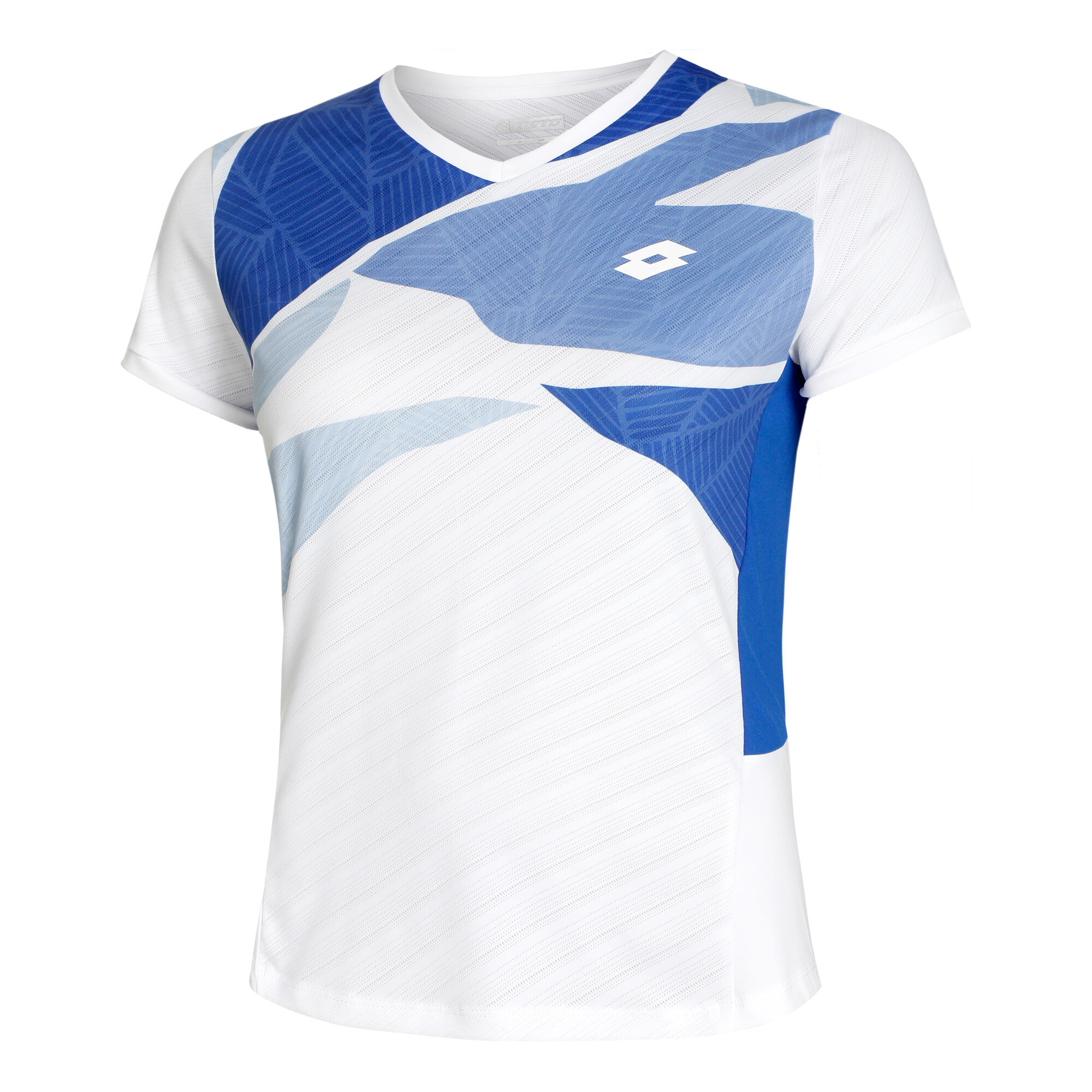 1 DE Lotto kaufen Tennis D2 T-Shirt online Weiß, Tech Damen | Blau Point
