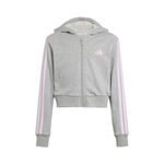 adidas Bekleidung adidas Essentials Crop Sweatjacke Kinder-Grau