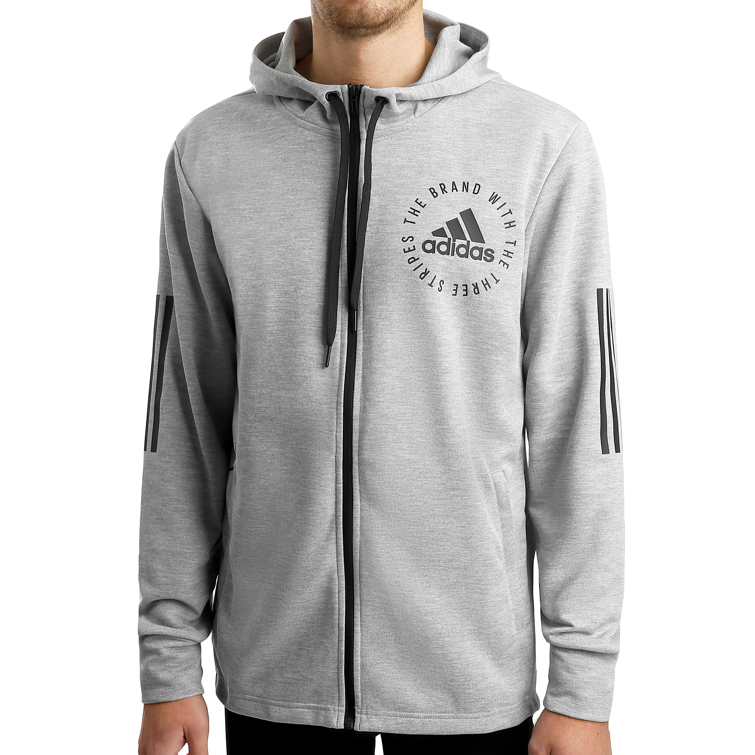 adidas Sport ID Full Zip Trainingsjacke Herren Hellgrau adidas Sport ID Full Zip Trainingsjacke Herren Hellgrau
