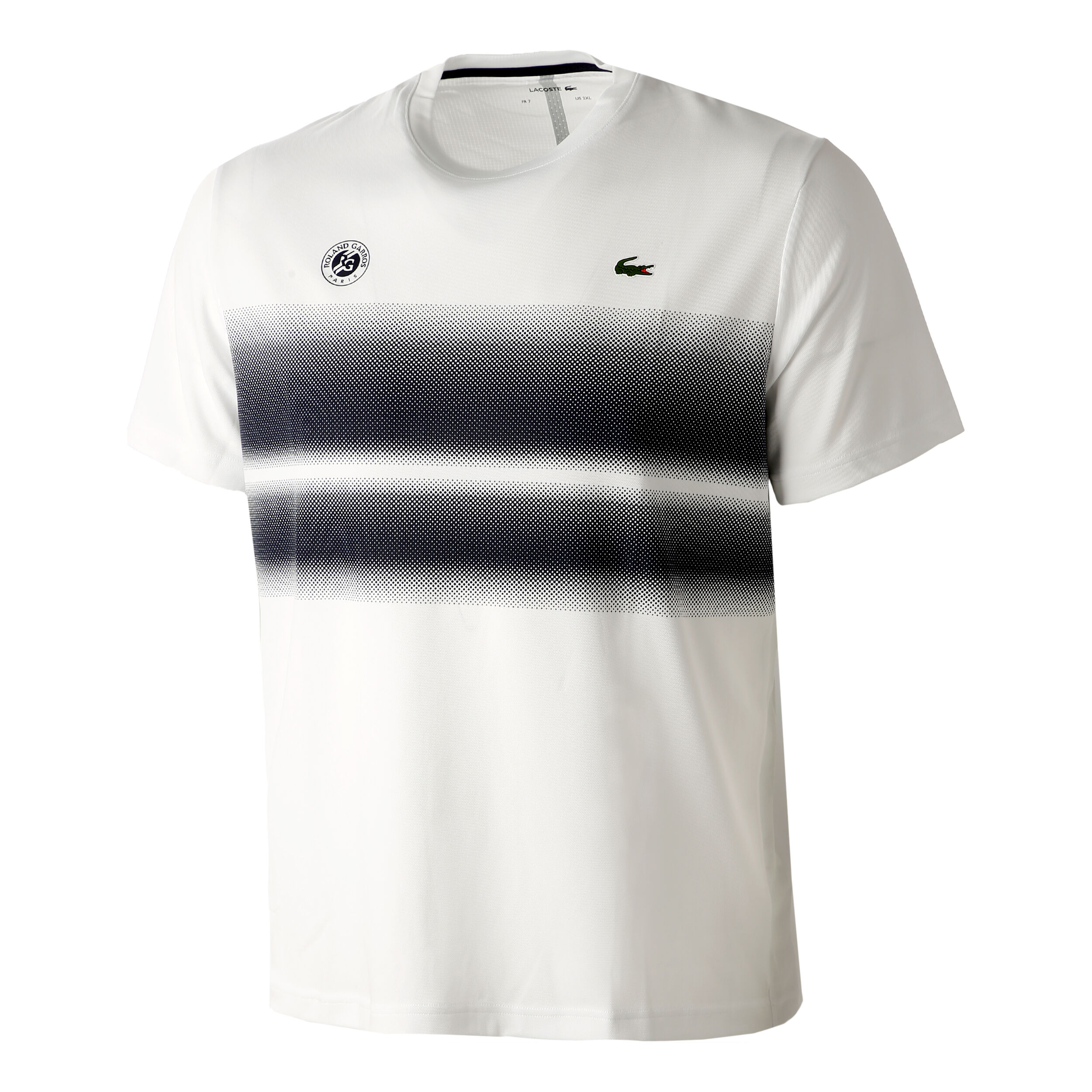 Roland Garros Performance T Shirt Herren WeiB Dunkelblau