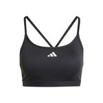 adidas Bekleidung adidas Aeroreact Training 3 Stripes Sport-BH Damen-Schwarz