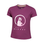 Quiet Please Bekleidung Quiet Please Baseline Logo T-Shirt Mädchen-Berry,Pink