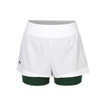 Lacoste Bekleidung Lacoste Shorts Damen - wei&szlig;, dunkelgr&uuml;n