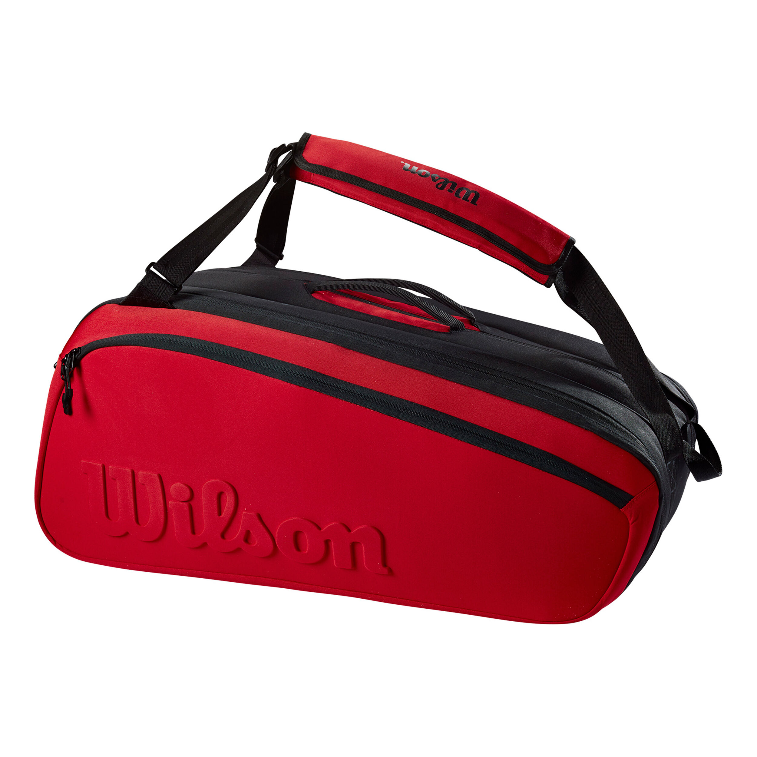 Tennistaschen rot/blau/gunmetall Sonderpreise Wilson TEAM 12er/9er Racketbag 
