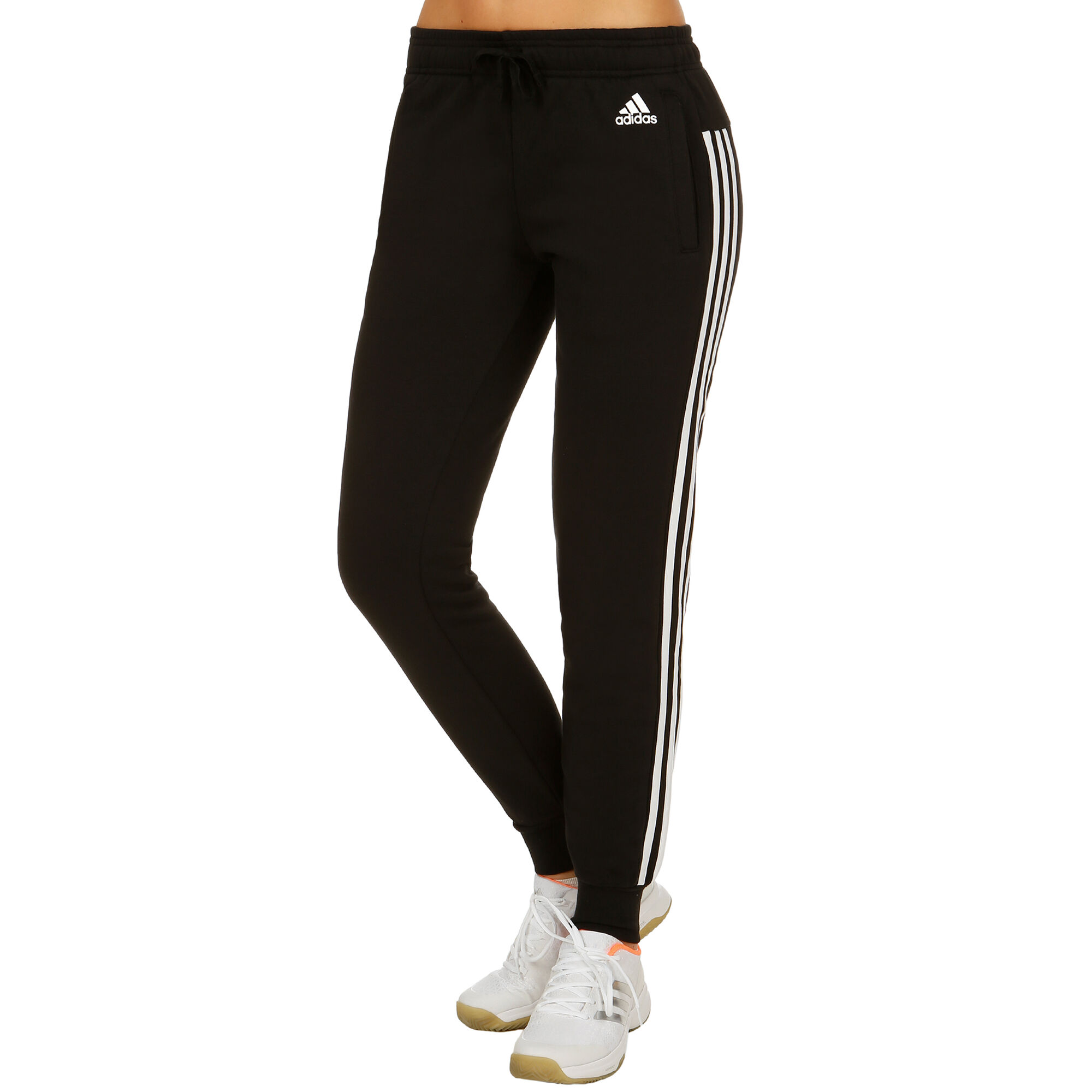 adidas Essentials 3Stripes Trainingshose Damen - Schwarz ...