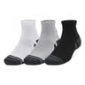 Performance Tech Quarter Tennissocken 3er Pack-Grau,Mehrfarbig