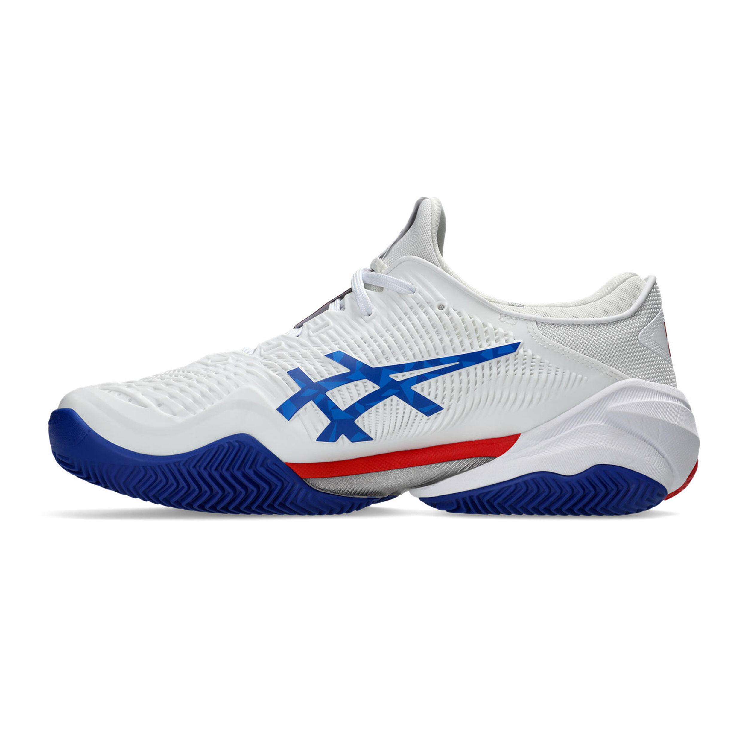 Asics weiß blau rot hot sale